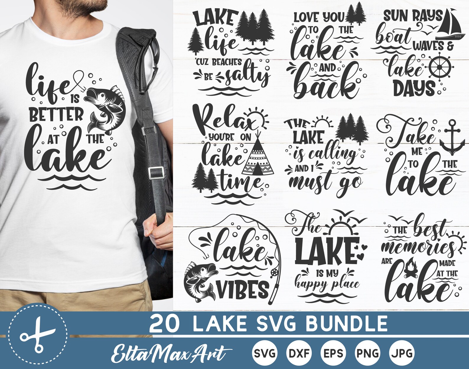 Download Lake Bundle SVG Lake Quotes SVG Lake life svg Funny Quotes | Etsy