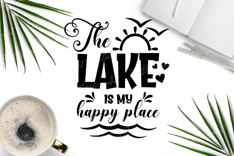 Download The lake is my happy place SVG Lake Quotes SVG Funny Quotes | Etsy