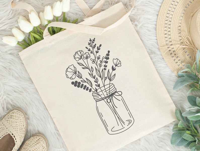 Free Free Flower Mason Jar Svg 519 SVG PNG EPS DXF File