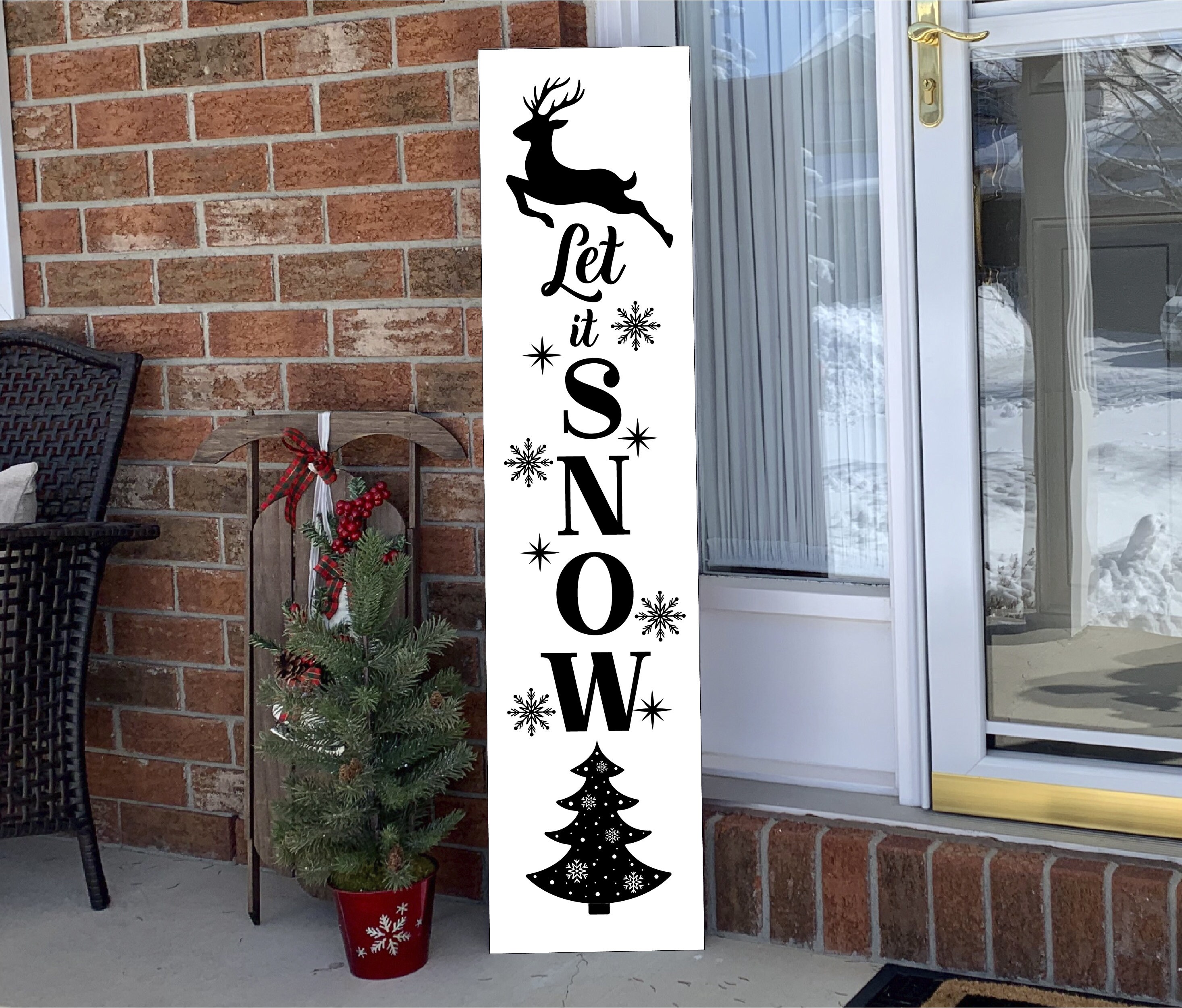 Christmas Porch Sign SVG Let it snow SVG Christmas Svg  Etsy