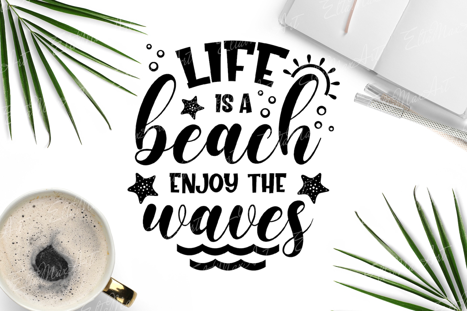 Life is a beach enjoy the waves SVG Summer svg Beach svg Etsy