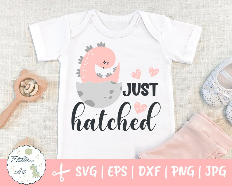 Download Just hatched SVG Dinosaur svg baby girl SVG Newborn svg | Etsy