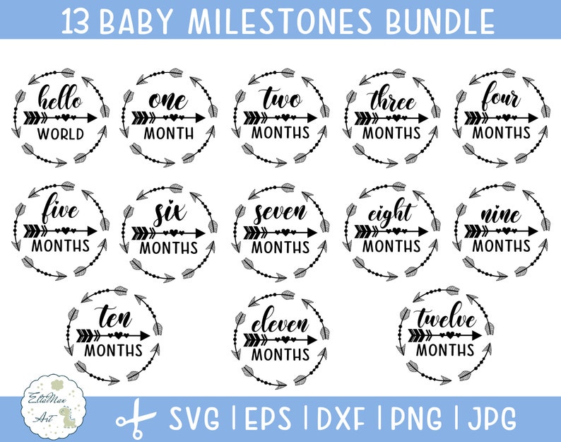 Free Free 184 Baby Monthly Milestone Svg SVG PNG EPS DXF File