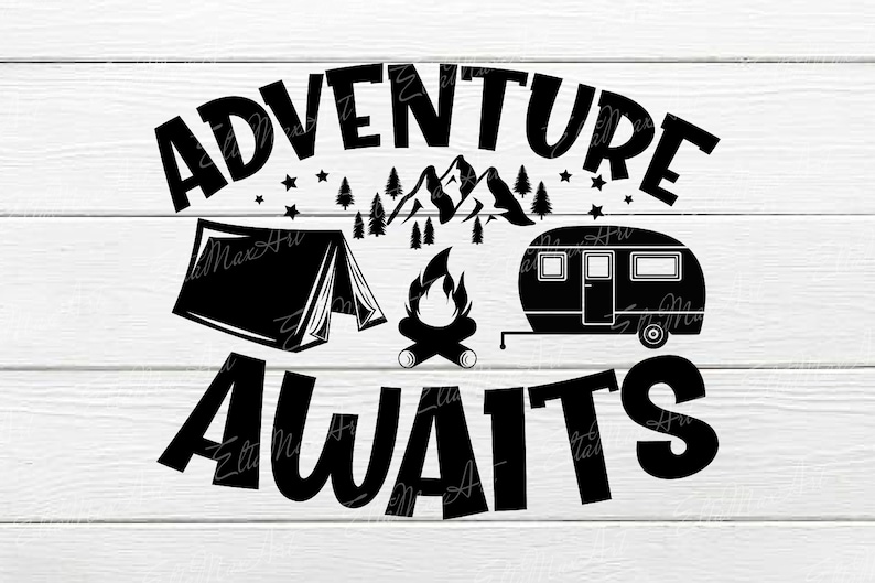 Adventure awaits SVG camping svg Camping Quote Svg | Etsy
