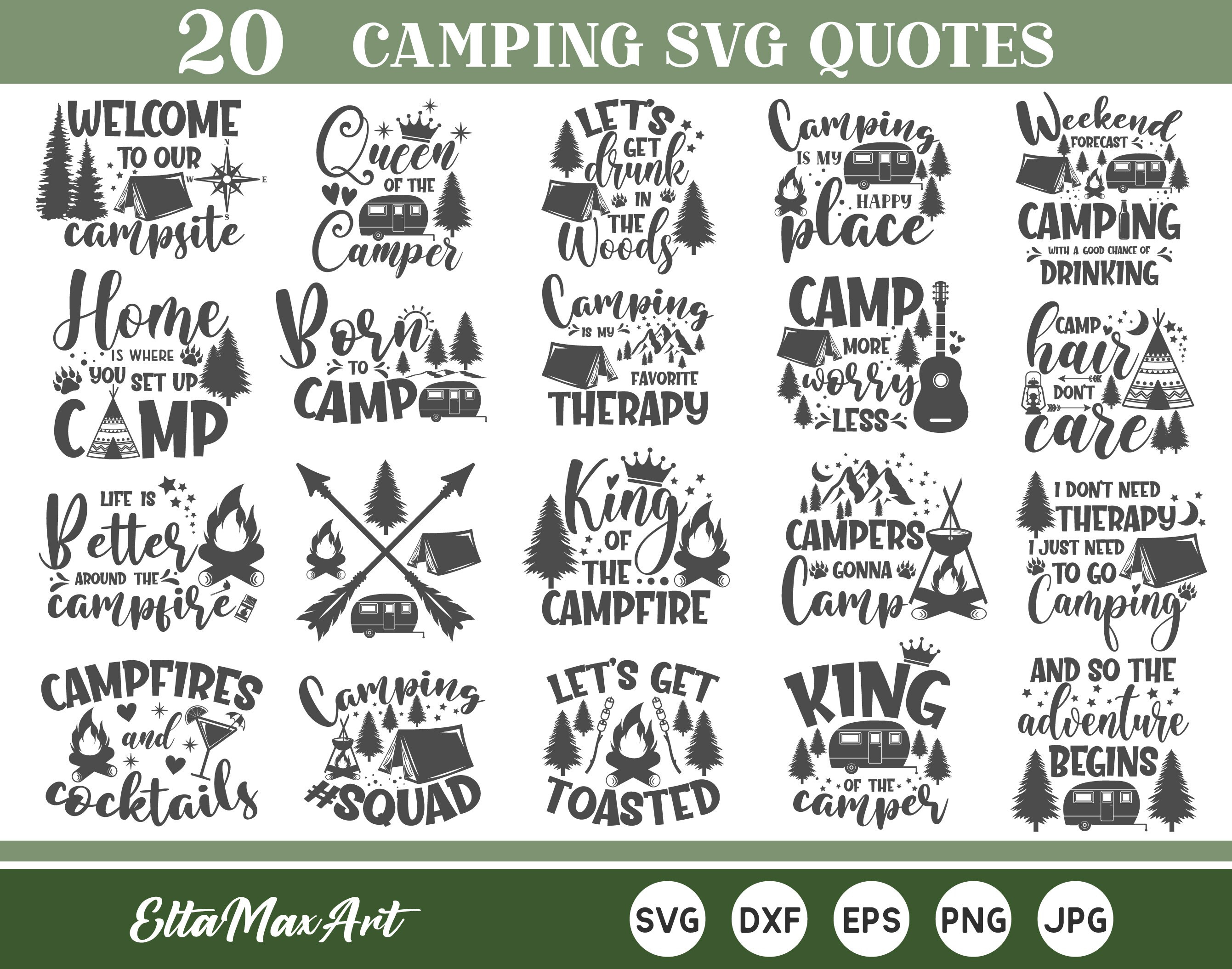 Camper svg Summer dxf Camp Campfire svg Camp svg svg Camping Camping svg Summer svg Camping SVG Pack svg files silhouette cameo
