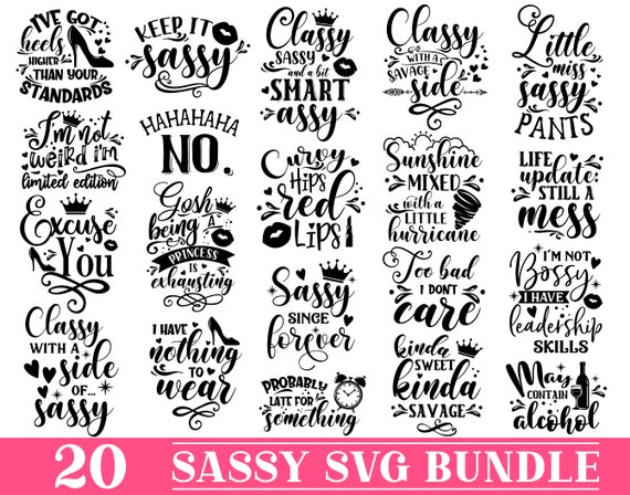 Download Sassy Svg Bundle Sassy Quote Svg Funny Svg Bundle Sassy Mom Etsy