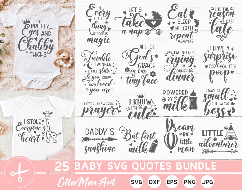 Baby SVG Bundle süße Baby Sprüche SVG Baby Zitat Bundle Etsy