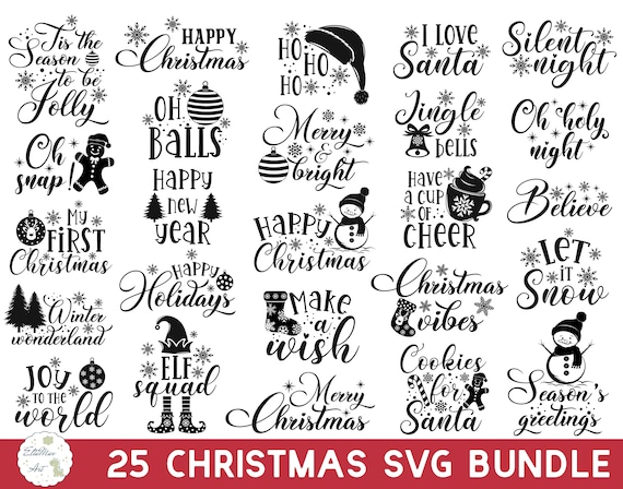 Christmas bundle SVG Christmas SVG Christmas Quote Svg | Etsy