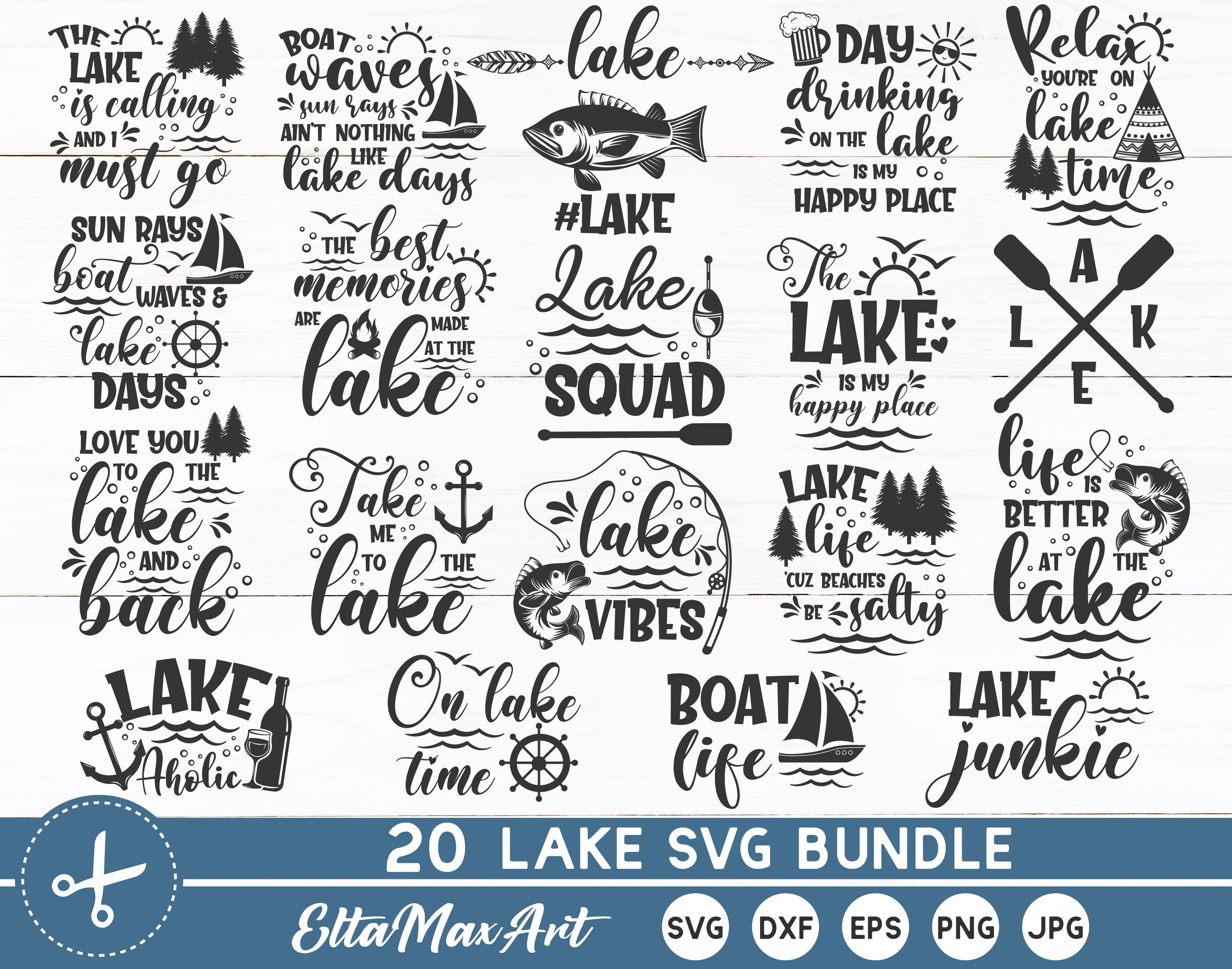 Download Lake Bundle SVG Lake Quotes SVG Lake life svg Funny Quotes | Etsy