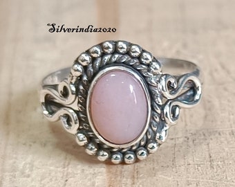 Handmade Opal Ring: 925 Sterling Silver Band Ring