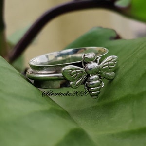 Honeybee Ring ~ Spinner Ring ~ 925 Sterling Silver Ring ~ Meditation Ring ~ Anxiety Ring ~ Dainty Ring ~ Designer Ring ~ Gift Jewel ~