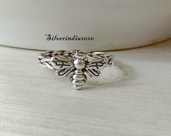 Honey Bee Ring, 925 Sterling Silver, Handmade Ring, Pure Silver Ring, Designer Bee Ring, Beautiful Ring, Women Ring, Girls Wear Ring.