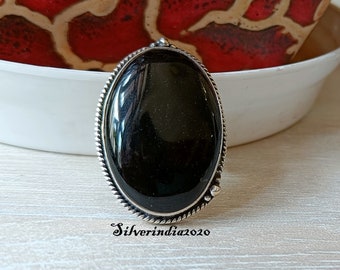 Handmade Black Onyx 925 Sterling Silver Ring