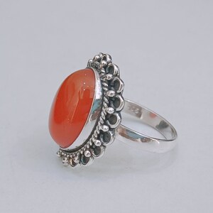 Carnelian Ring...925 Silver Ring...Handmade Ring...Gemstone Ring...Boho Ring...Beautiful Ring...Designer Ring...Women Ring...Gift For Her