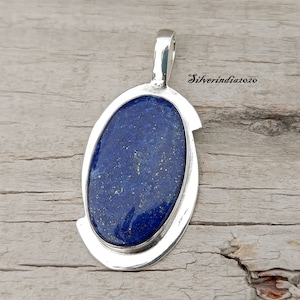 Top Quality Lapis Lazuli Pendant, 925 Sterling Silver Pendant For Women, Handmade Pendant, Adorable Pendant, Necklace, Designer Pendant