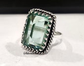 Aquamarine Ring, Silver Band Ring, 925 Sterling Silver, Gemstone Ring, Promised Ring, Popular Ring, Handmade Ring, Women Ring, Gift For Her