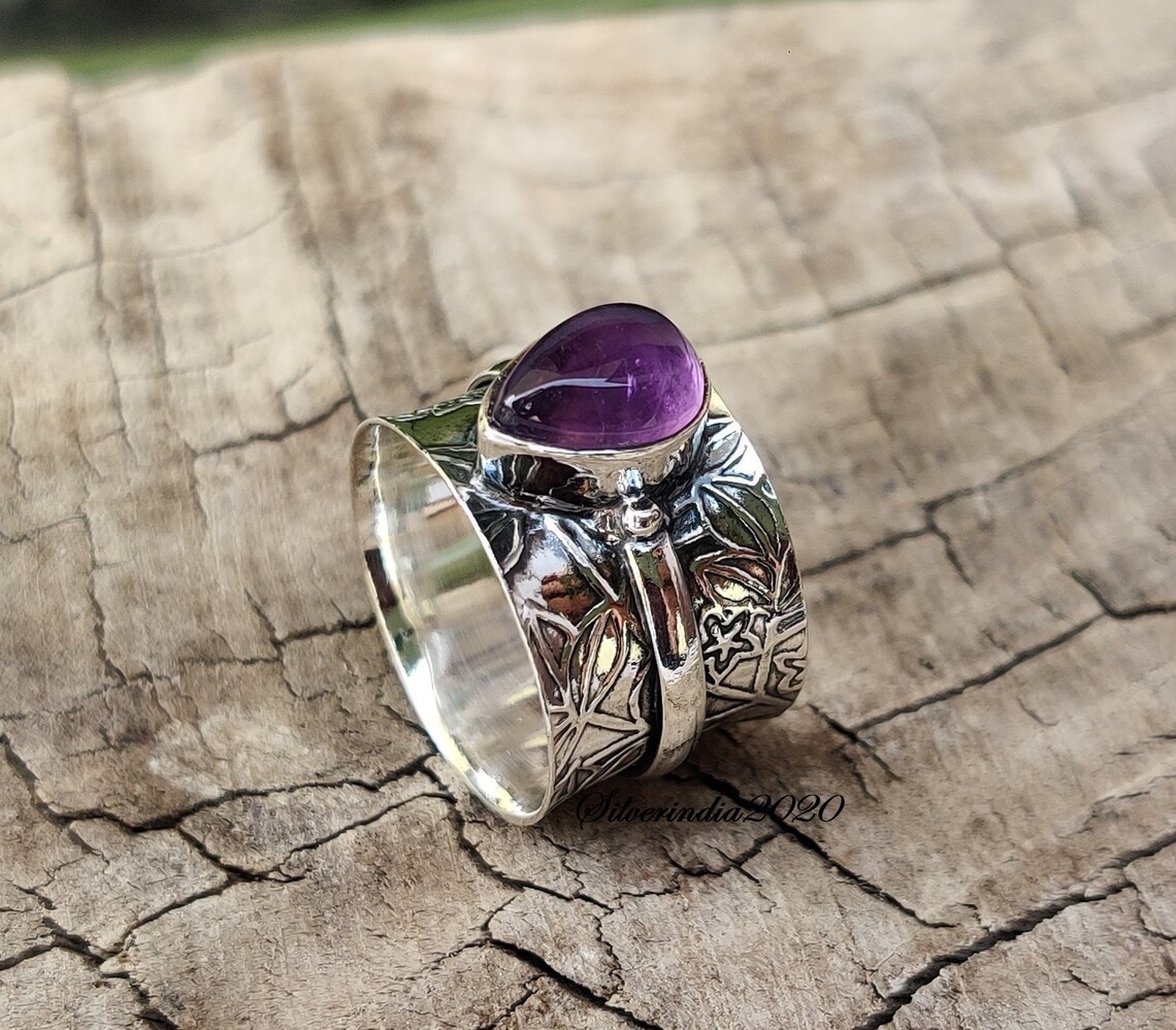 Amethyst set in 925 Silver Ring – Dilanka Gems & Jewelry