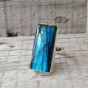 Natural Labradorite Ring, Labradorite Silver Ring, Labradorite Ring, Labradorite Ring For Her, Boho Silver Ring, Labradorite Jewelry