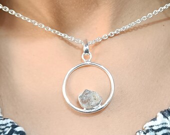 Herkimer Diamond Pendant: 925 Sterling Silver Necklace