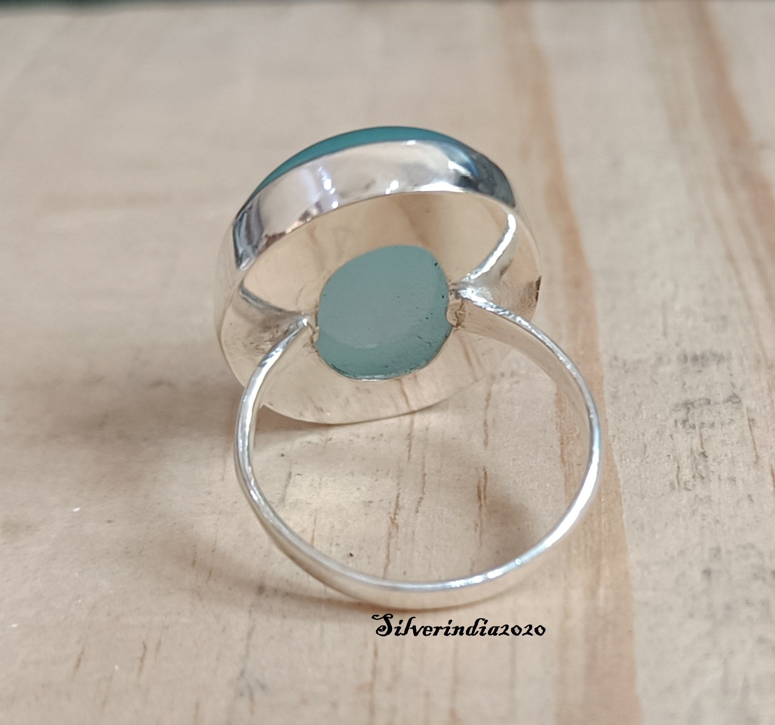 Aqua Chalcedony Ring,925 Sterling Silver Ring, Gemstone Ring