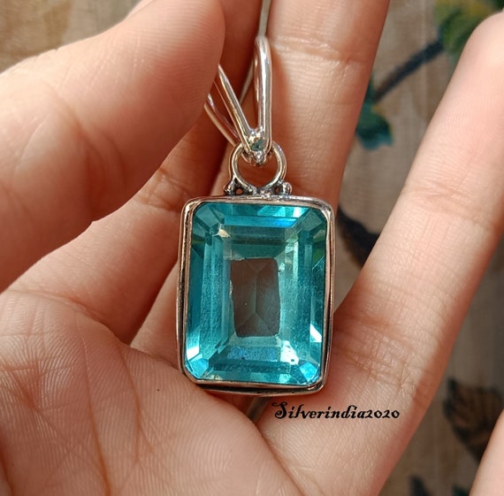 Sterling Silver Aquamarine Pendants Sterling Silver Aquamarine Pendants
