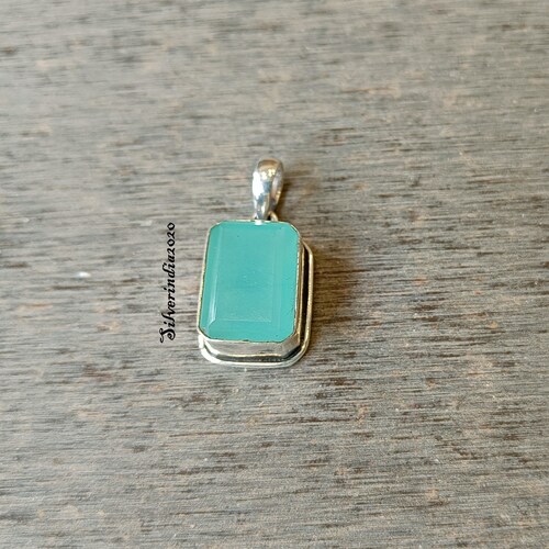 Aqua Chalcedony Pendant, 925 Silver Pendant, Gemstone Pendant, selling Handmade Pendant, Beautiful Pendant, Women Pendant, Gift Jewelry, Christmas