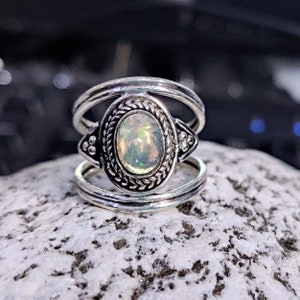 Most Popular Opal Ring*925 Sterling Silver Ring*Handmade Ring*Gemstone Ring*Dainty Ring*Natural Opal*Gift Ring*Promised Ring
