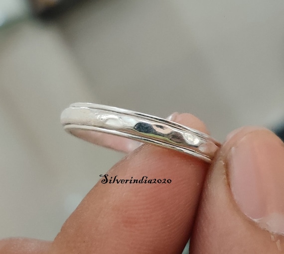 Sterling Silver Spinner Ring: Meditation Fidget Worry Ring