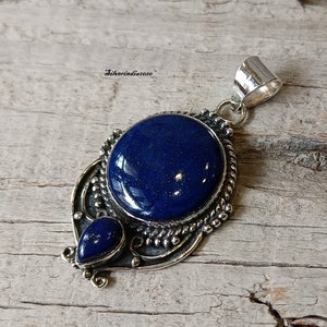 Lapis Lazuli Pendant, 925 Sterling Silver Pendant, Striking Blue Stone Pendant, Gemstone Pendant, Women Pendant, All Occasion Pendant Gift