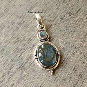 Handmade Labradorite 925 Sterling Silver Pendant