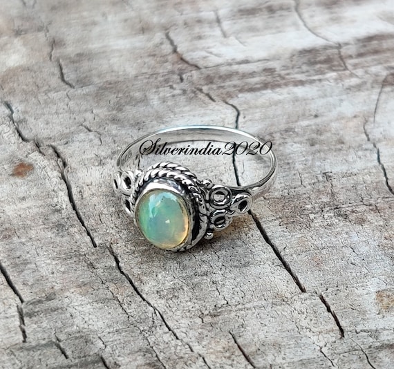 Opal Ring, 925 Silver Ring, Gemstone Ring, Handmade Ring, Thumb 
