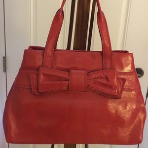 Kate Spade,patent leather bow tote.