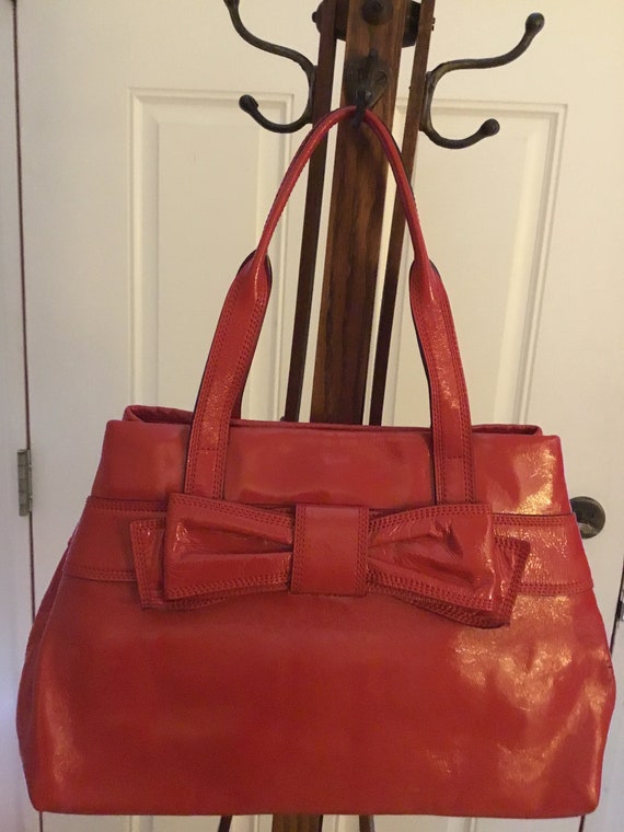 Kate Spade,patent leather bow tote.