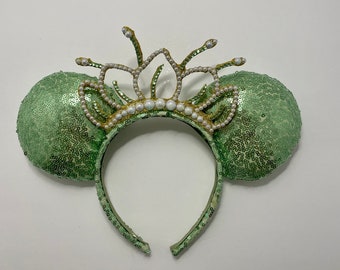 Frog Princess Ears, Tiana Ears, Princess Tiana Ears, Tiana Tiara Ears, Mickey Ears