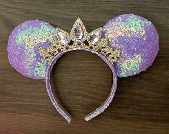 Lost Princess Ears, Tangled Ears, Tangled Tiara Ears, Mickey Ears, Rapunzel Ears