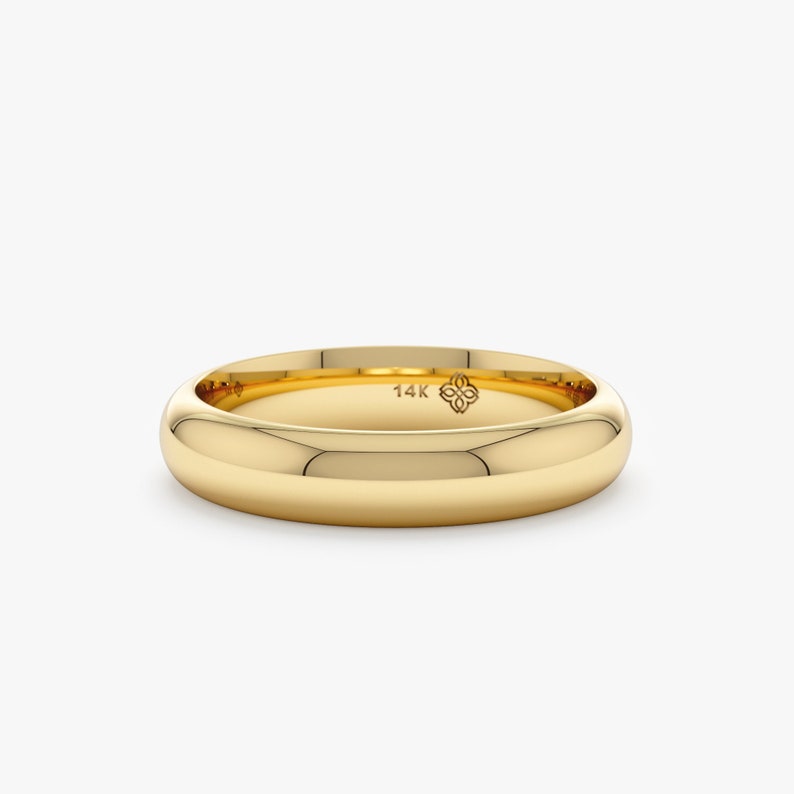 thick dome ring in 14k solid gold
