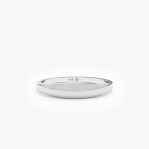 curved white gold ring