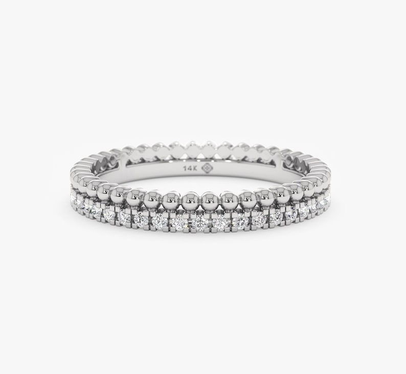 solid white gold prong set ring