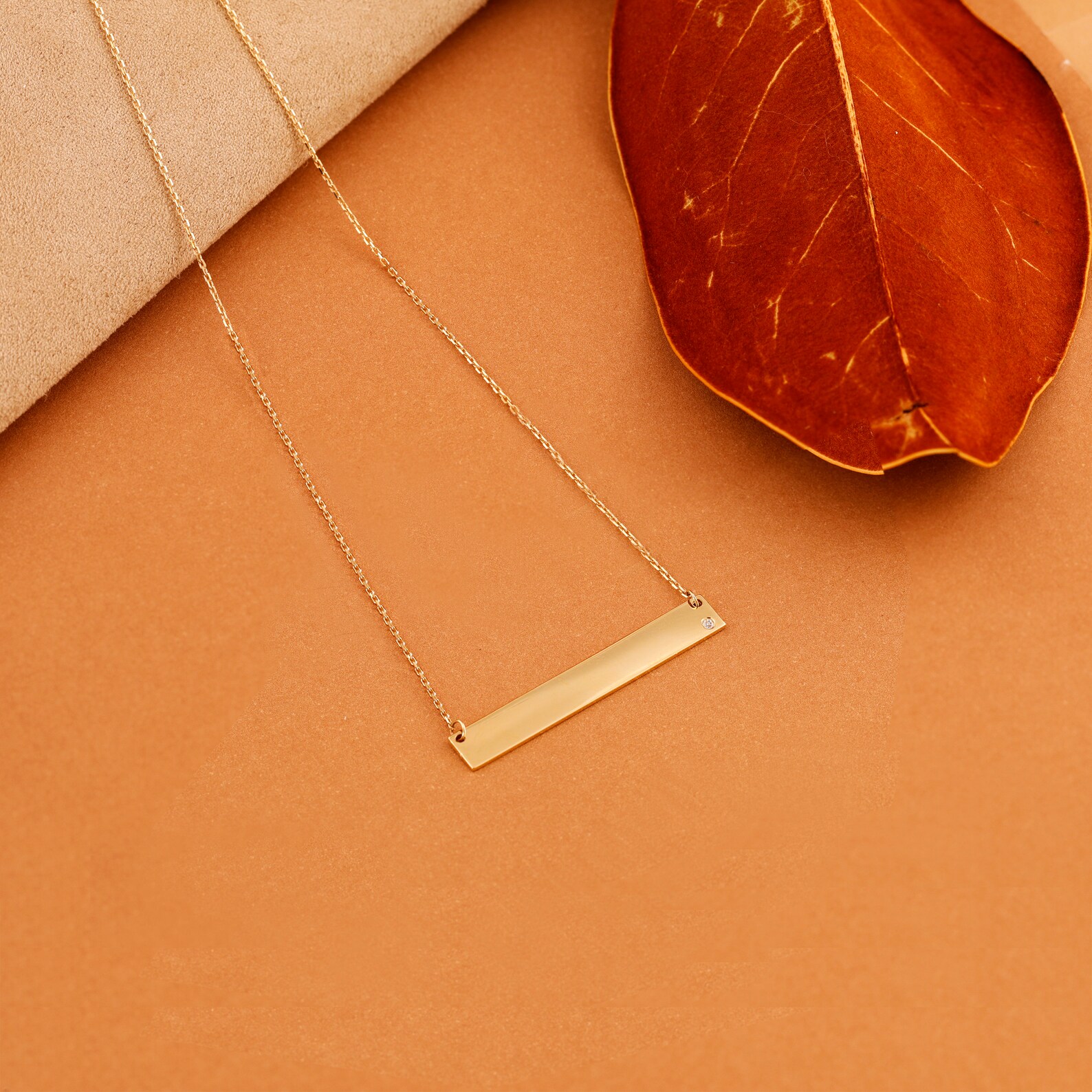 14k Gold Name Tag Necklace Personalized Gold Necklace - Etsy