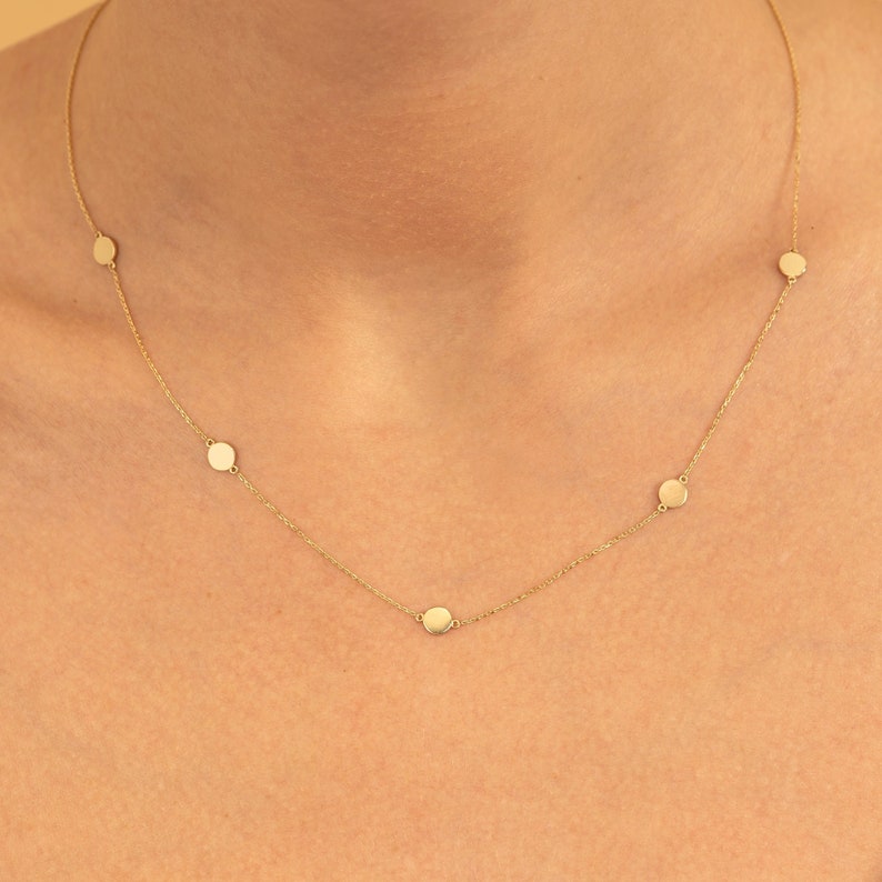 Smokey Gold Coin Necklace main image 1