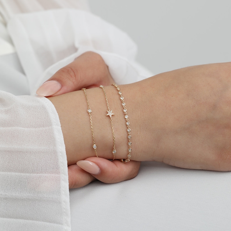 Diamond Star Tiny Bracelet main image 1