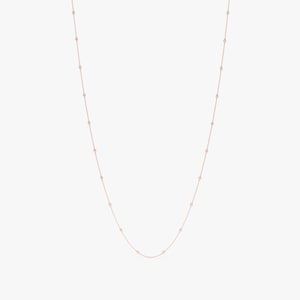 rose gold natural diamond by the yard necklace