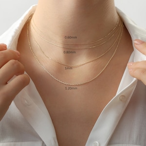sarah elise jewelry, solid gold cable chain sizes
