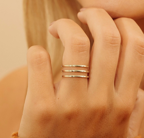Plain 14k shop gold ring