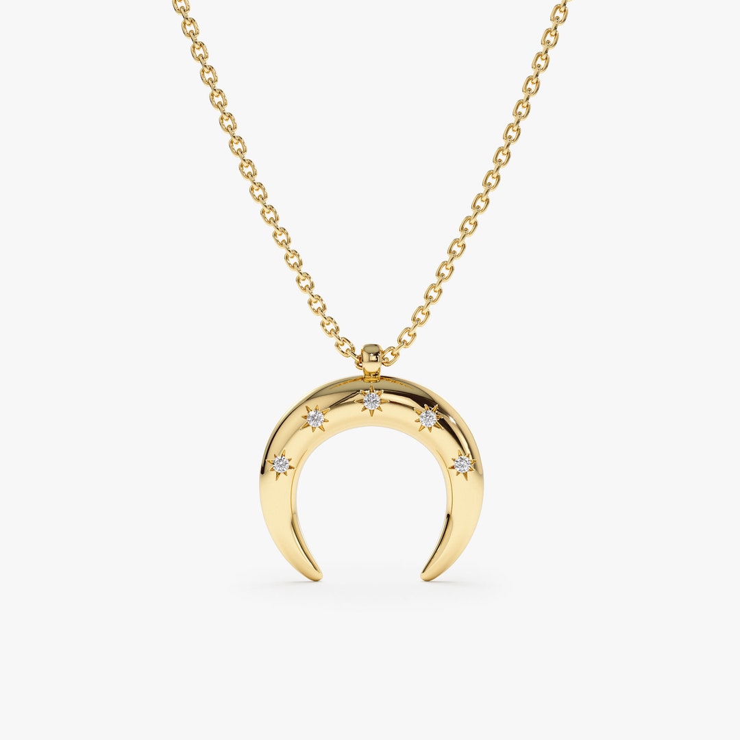Crescent Y Necklace