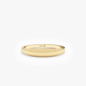 solid gold petite curved ring
