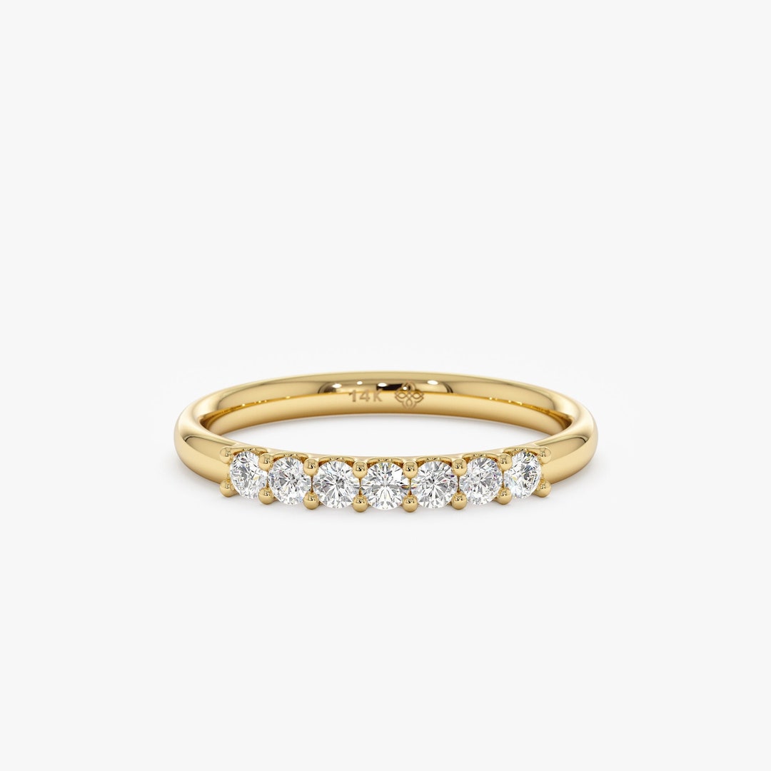14k Dainty Wedding Diamond Ring, Diamond Wedding Ring, 18k Diamond ...