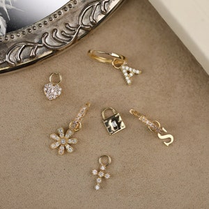 petite design earring charms for huggies