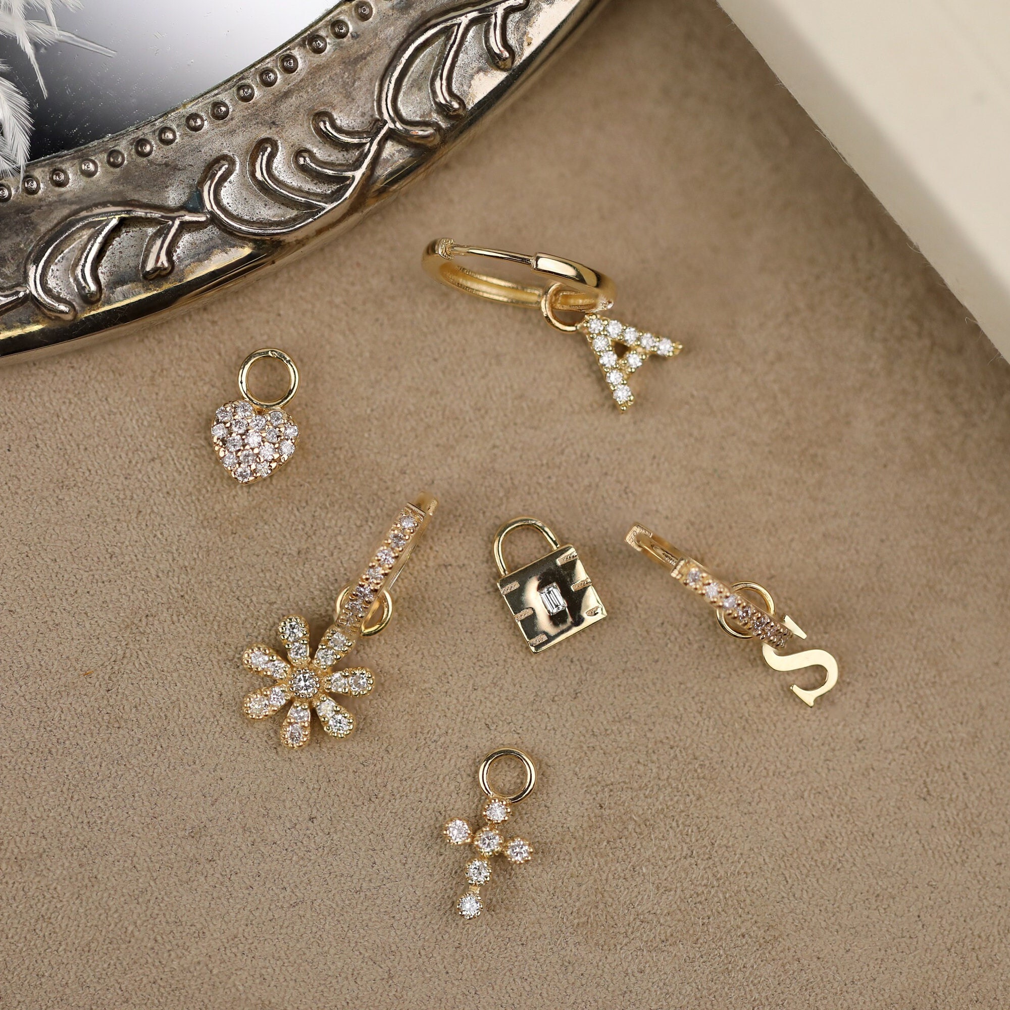 Gold Earring Charms