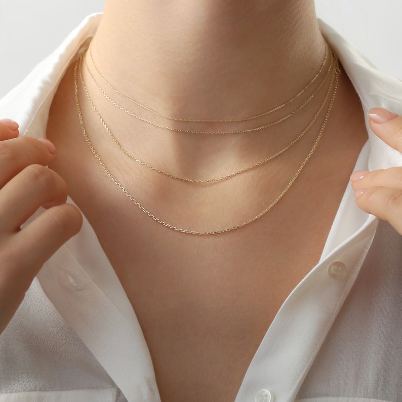 delicate cable chain necklaces